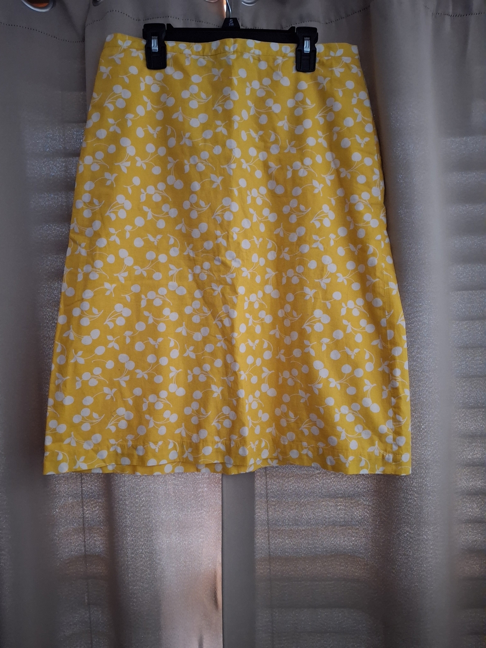 Boden Yellow and White Floral A-Line Skirt
